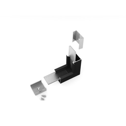 connector LINEA-IN20 90deg bent black anod. /plastic bag