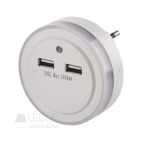 LED éjjeli fény + 2x USB Emos