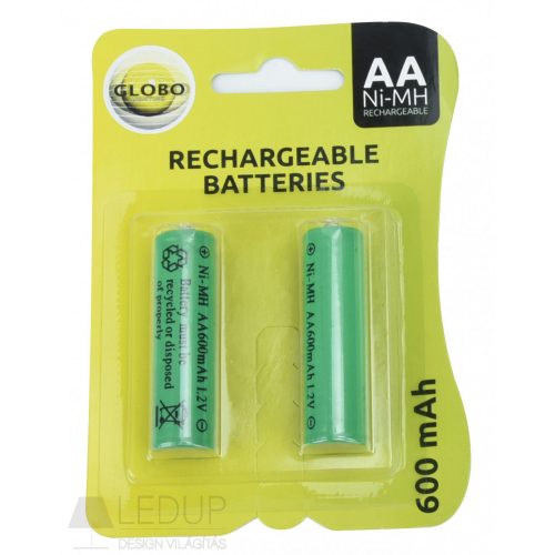 Solar lámpához akkumulátor AA 600mah, D:14, 2db/ blister