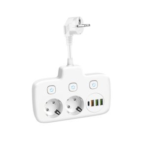 Extension cord KOBI LINEA PRO FL 2 sockets+3USB/1USB-C/0,2m white Kobi   Extension cord KOBI LINEA PRO FL 2 sockets+3USB/1USB-C/0,2m white Kobi