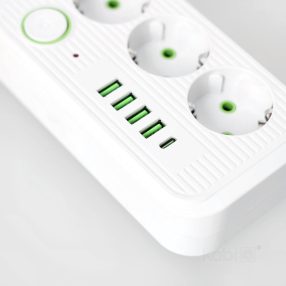 Extension cord KOBI LINEA PRO 3 sockets+4USB/1USB-C/5m/Zu+W white Kobi   Extension cord KOBI LINEA PRO 3 sockets+4USB/1USB-C/5m/Zu+W white Kobi