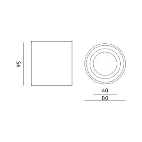 Downlight AQUARIUS 1xGU10 round IP44 black Kobi Downlight AQUARIUS 1xGU10 round IP44 black Kobi