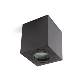 Downlight AQUARIUS 1xGU10 square IP44 black Kobi Downlight AQUARIUS 1xGU10 square IP44 black Kobi