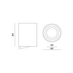 Oprawa do nabudowania AHA czarna LED2B