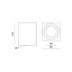 Oprawa do nadbudowania OH37 L biała Kobi