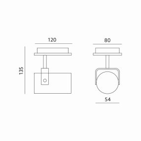 Ceiling lamp VENICE B-1L 1xGU10 czarna JVS Ceiling lamp VENICE B-1L 1xGU10 czarna JVS