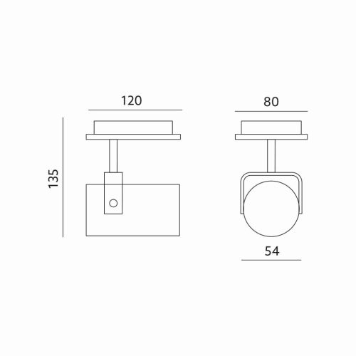 Ceiling lamp VENICE B-1L 1xGU10 czarna JVS