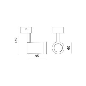 Ceiling lamp NUUK 1xGU10 biały Kobi Ceiling lamp NUUK 1xGU10 biały Kobi