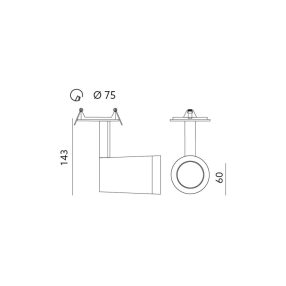 Ceiling spot NUUK PT 1XGU10 white Kobi Ceiling spot NUUK PT 1XGU10 white Kobi