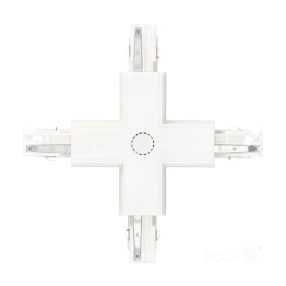 External connector for 3-circuit track X white Kobi External connector for 3-circuit track X white Kobi