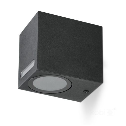 Garden wall lamp QUERK 6 1xGU10 IP54 black LED2B