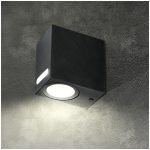 Garden wall lamp QUERK 6 1xGU10 IP54 black LED2B