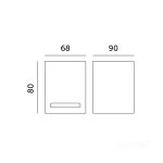 Garden wall lamp QUERK 6 1xGU10 IP54 black LED2B