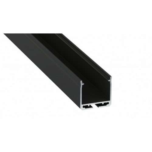 LED Labs Lumines LED profil Dileda lakkozott fekete, 1 m