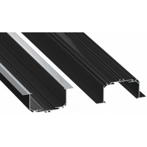 LED Labs Lumines LED profil LARGO M3 lakkozott fekete, 2,02 m