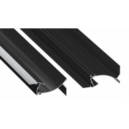 LED Labs Lumines LED profil TOPO lakkozott fekete, 2,02 m