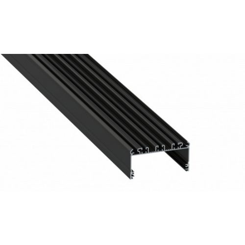 LED Labs Lumines LED profil LARGO lakkozott fekete, 2,02 m