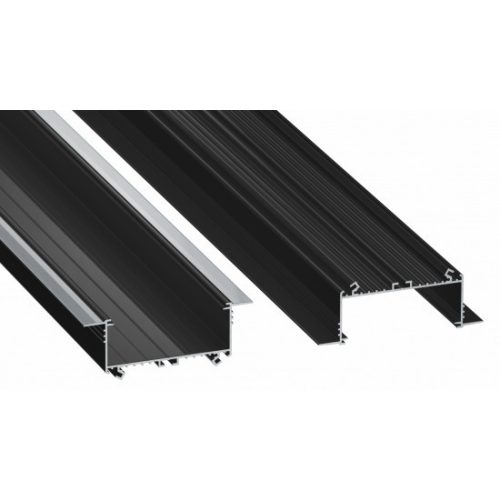 LED Labs Lumines LED profil SORGA lakkozott fekete, 1 m
