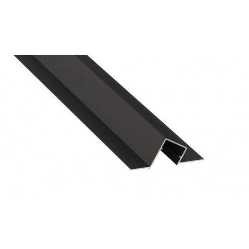 LED Labs LED profil LUMINES Duo lakkozott fekete, 2,02 m