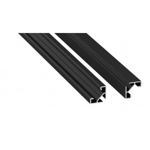 LED Labs LED profil LUMINES ajar fekete lakkozott 1 m
