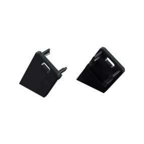 LUMINES ALU End cap Sono black lacquered left with a hole LUMINES ALU End cap Sono black lacquered left with a hole