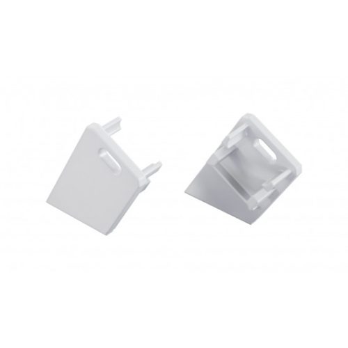 LUMINES ALU End cap Sono white lacquered right with a hole