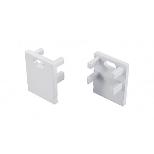 LUMINES ALU End cap Bruno white lacquered with a hole
