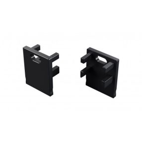 LUMINES ALU End cap Bruno black lacquered with a hole LUMINES ALU End cap Bruno black lacquered with a hole