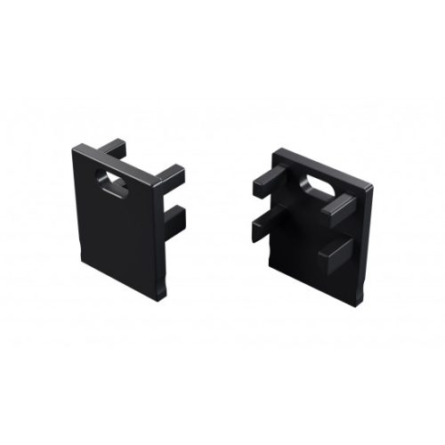 LUMINES ALU End cap Bruno black lacquered with a hole