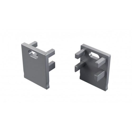 LUMINES ALU End cap Bruno silver anodized with a hole