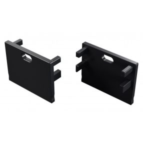 LUMINES ALU End cap Motta black lacquered with a hole LUMINES ALU End cap Motta black lacquered with a hole