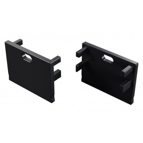 LUMINES ALU End cap Motta black lacquered with a hole
