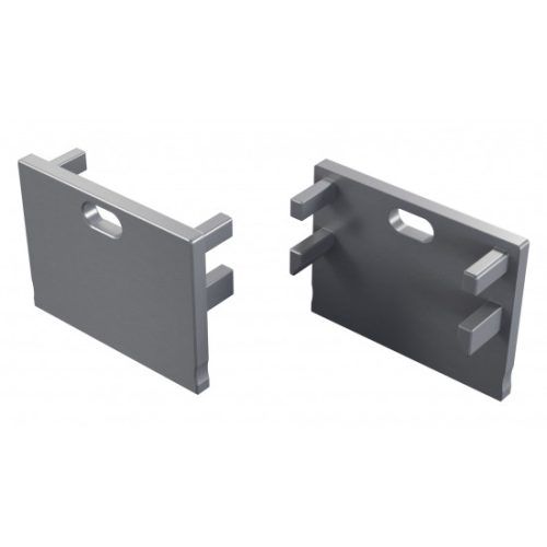 LUMINES ALU End cap Motta silver anodized with a hole