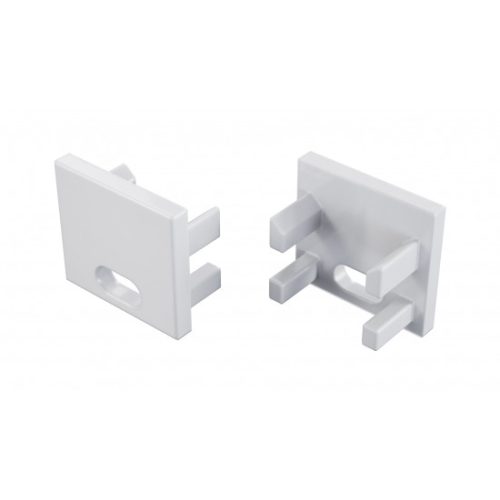 LUMINES ALU End cap CANTO/VIGO white lacquered with a hole