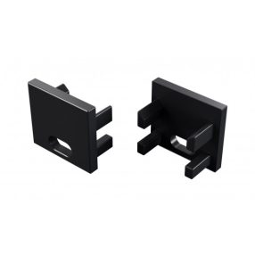 LUMINES ALU End cap CANTO/VIGO black lacquered with a hole LUMINES ALU End cap CANTO/VIGO black lacquered with a hole