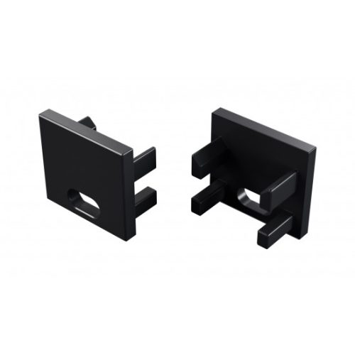 LUMINES ALU End cap CANTO/VIGO black lacquered with a hole