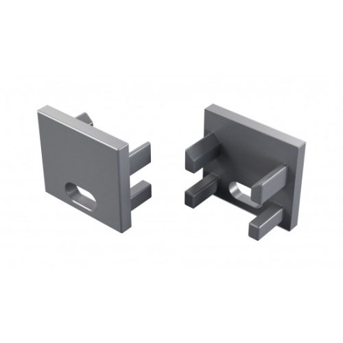 LUMINES ALU End cap CANTO/VIGO silver anodized with a hole