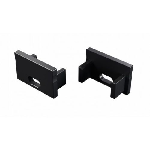LUMINES ALU end cap FMN black with a hole