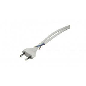 Cable 2x0.75mm 230V 1.8m, white + plug Cable 2x0.75mm 230V 1.8m, white + plug