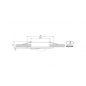 Ceiling lighting point fitting QUADRO glass square black Ceiling lighting point fitting QUADRO glass square black