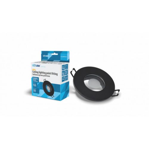 Ceiling lighting point fitting Aqua cast round Fixted black