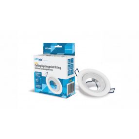 Ceiling lighting point fitting LUCA cast round adjustable matt white   Ceiling lighting point fitting LUCA cast round adjustable matt white