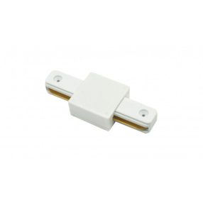 Connector for 1f busbars, straight, white Connector for 1f busbars, straight, white