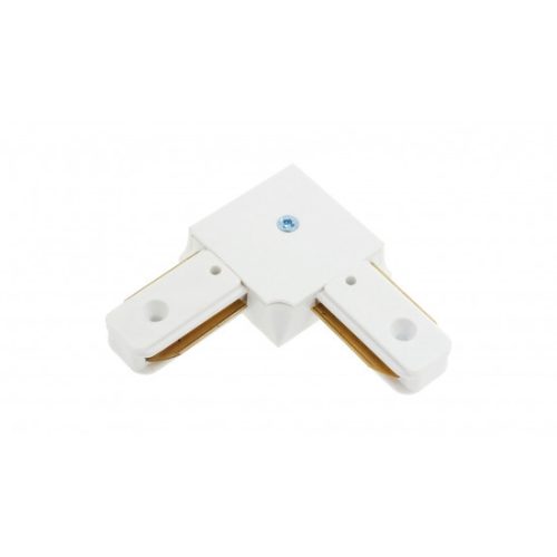 Connector for busbars 1f, angular, white