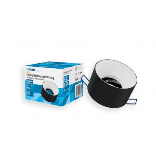 Ceiling lighting point fitting CASA cast round Fixted black