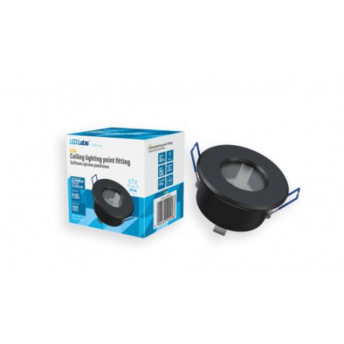 Ceiling lighting point fitting LISA cast round Fixted black