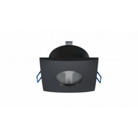 Ceiling lighting point fitting XANA cast square Fixted black, IP44   Ceiling lighting point fitting XANA cast square Fixted black, IP44
