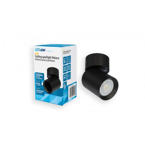 Ceiling spotlight fixture SPOT LUMI rotating black