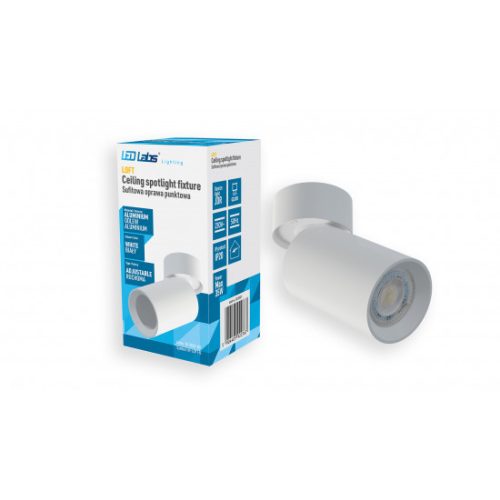 Bendable/rotatable ceiling spotlight fixture SPOT LUMI rotating white