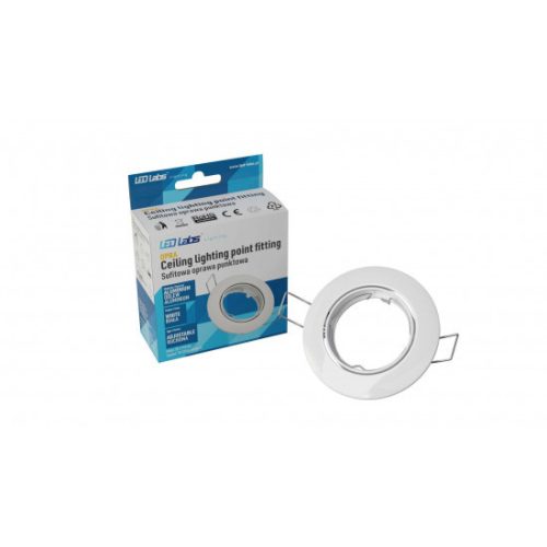 Ceiling lighting point fitting OPRA cast round adjustable white